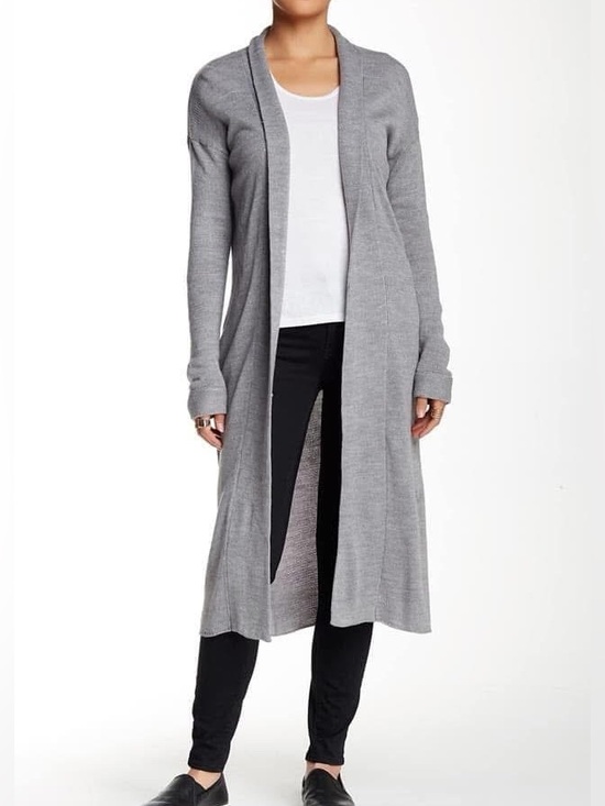 Yoki Sweaters - NWT Yoki Long Open-Front Light Grey Duster Cardigan—Size Medium